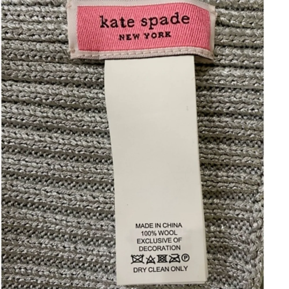 New Kate Spade Infinity Scarf Grey